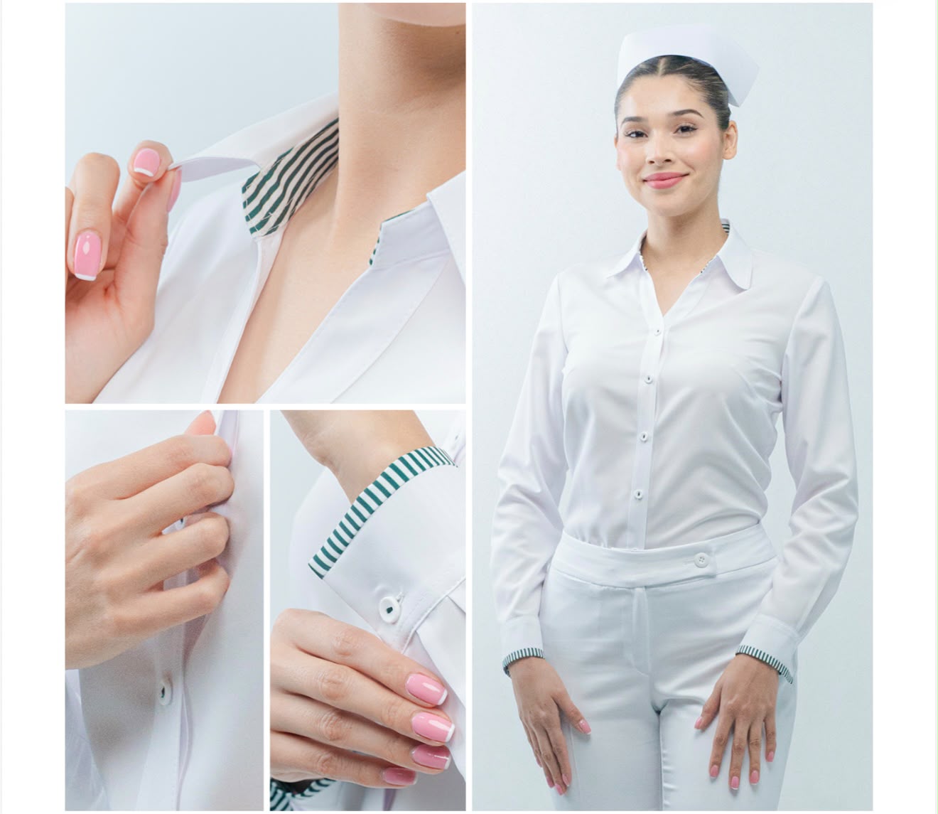 camisa blanca con rayas